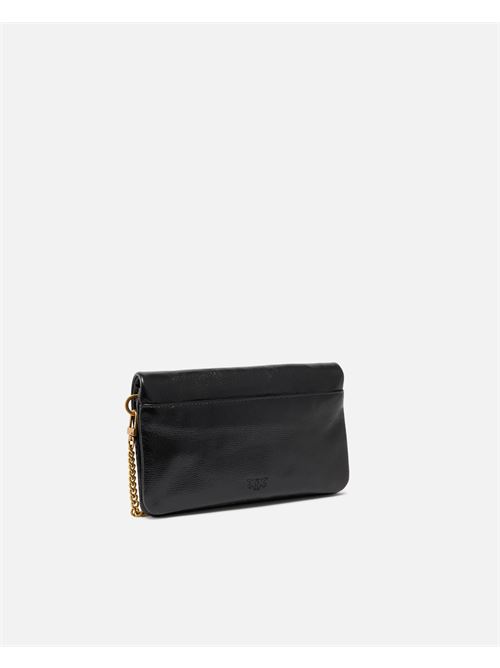 pochette a tracolla piccola love bag click soft horizontal mini in pelle shiny Pinko | 106023 A315Z99Q